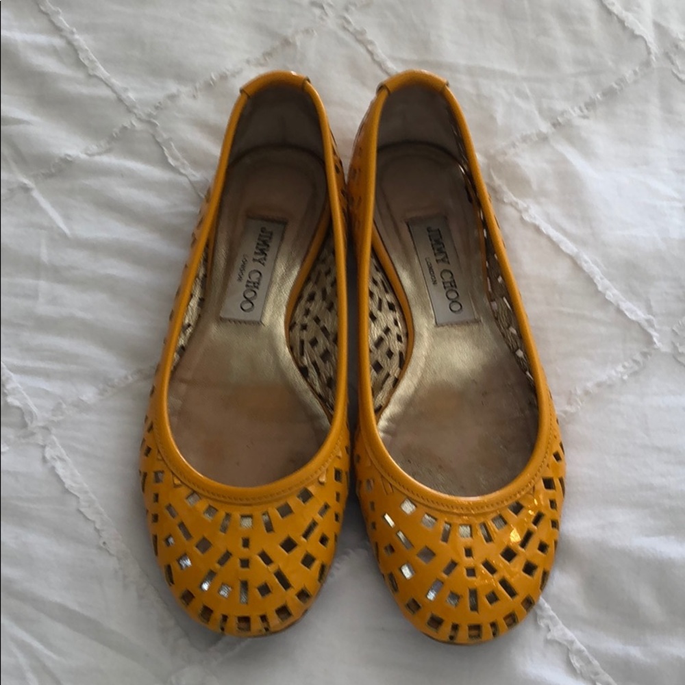 Jimmy Choo Laser cut flats